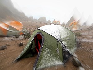 My little tent in the snow!