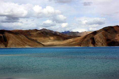 Sunlight at different angles highlights the water in multitudes of shades of blue. Thanks to whoever in the group for the pic. :D