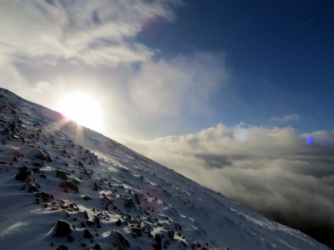 Lo and behold! Sunrise on boxing day on top of Ben Nevis!